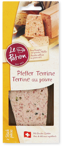 Terrine mit grünem Pfeffer 