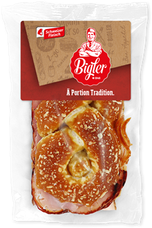 Treccia-formaggio con prosciutto con crosta